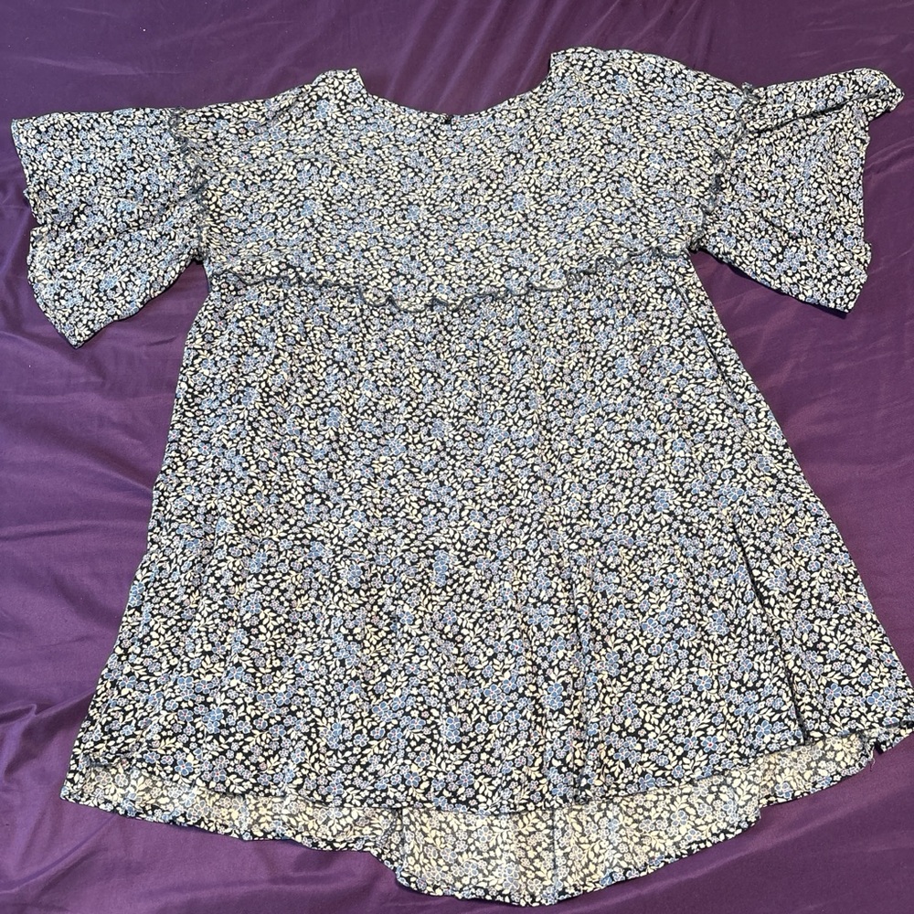Miami Black and White Floral Mini Dress